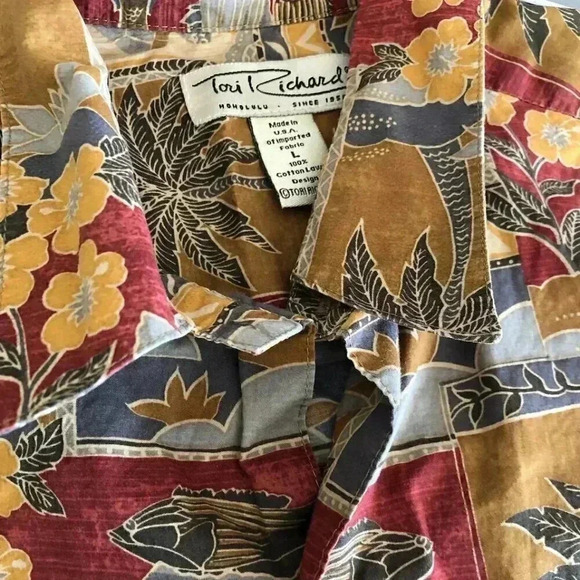 Tori Richards Men's Turtle Hawaii Shirt Size L - Picture 1 of 4